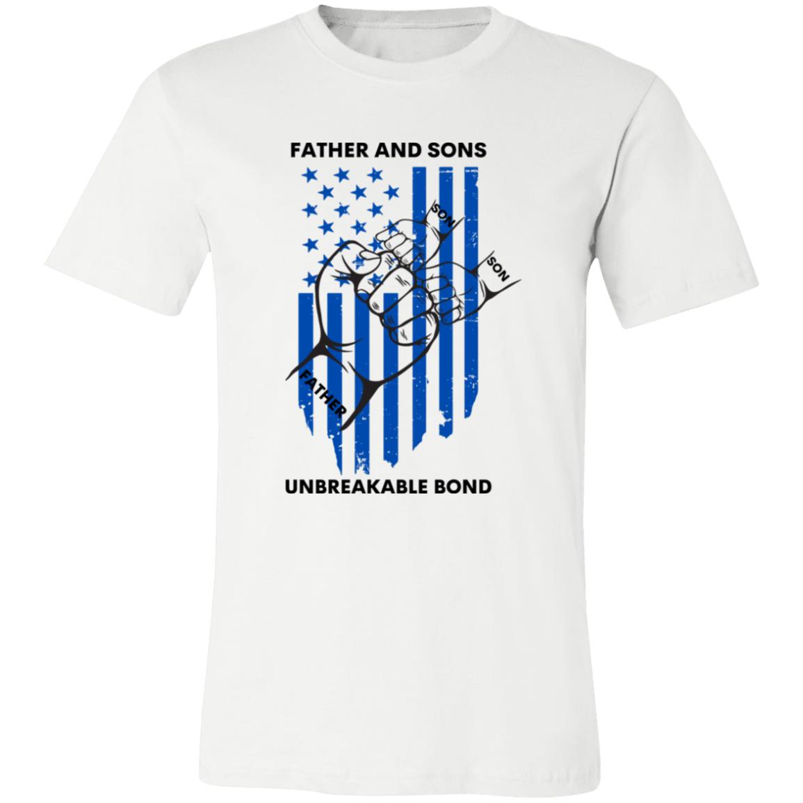 BLUE FLAG FATHER AND TWO SONS T-SHIRT
