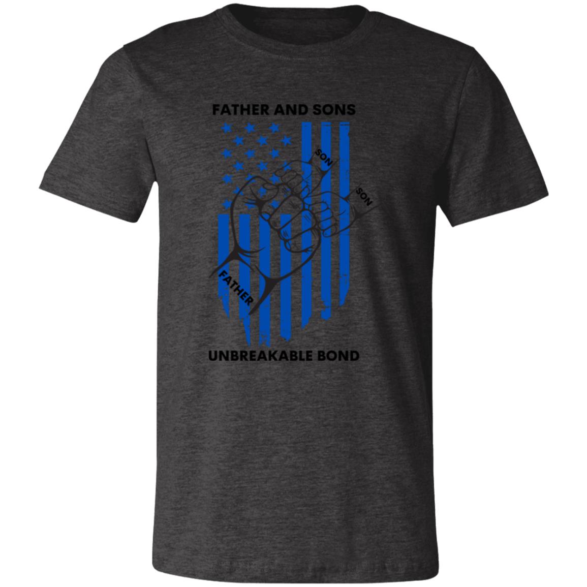 BLUE FLAG FATHER AND TWO SONS T-SHIRT