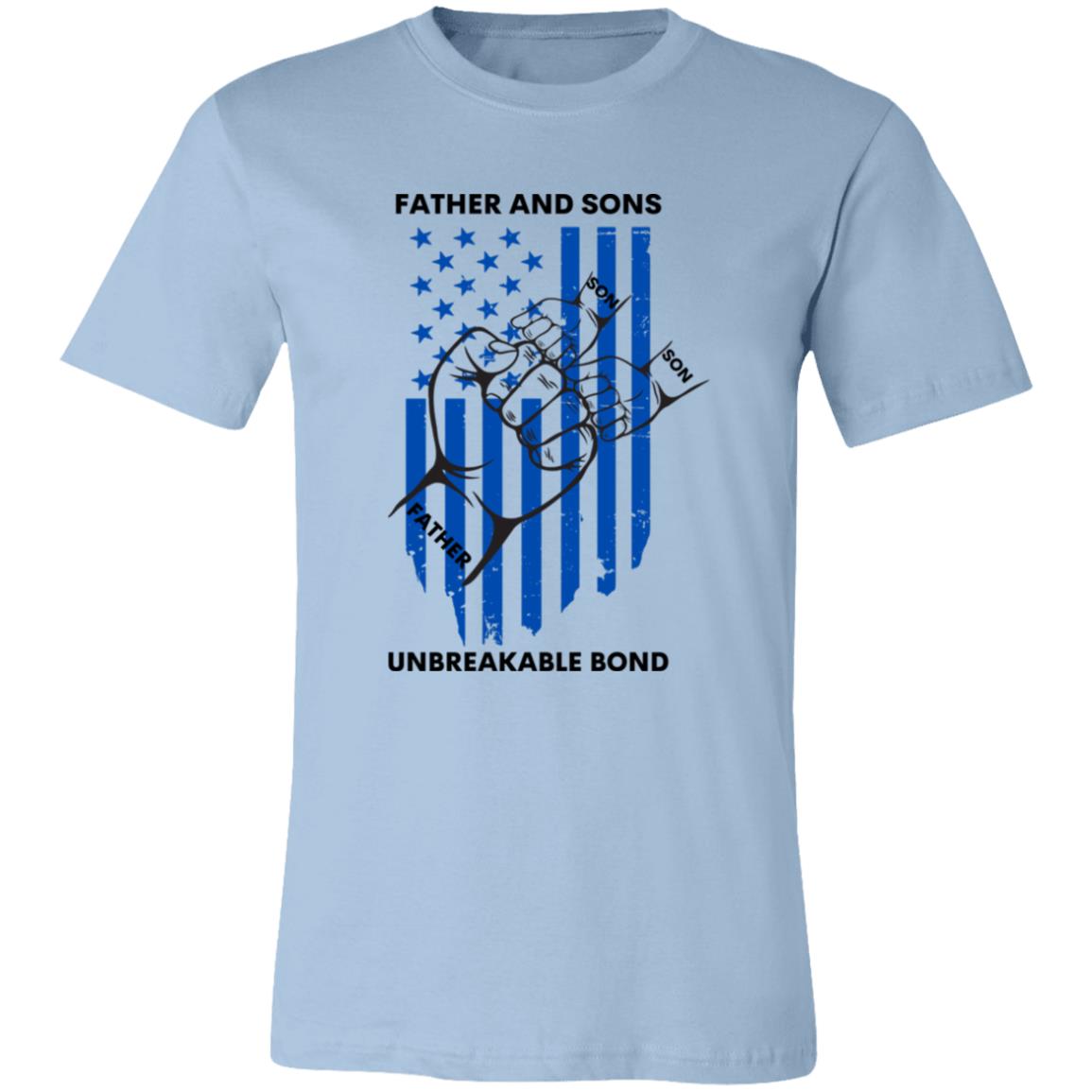 BLUE FLAG FATHER AND TWO SONS T-SHIRT