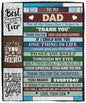 TO MY DAD BLANKET