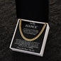 TO MY FIANCE` CUBAN CHAIN NECKLACE