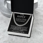 TO MY FIANCE` CUBAN CHAIN NECKLACE