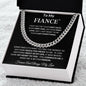 TO MY FIANCE` CUBAN CHAIN NECKLACE
