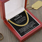 TO MY FIANCE` CUBAN CHAIN NECKLACE