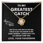 TO MY GREATEST CATCH LOVE KNOT NECKLACE