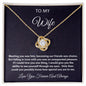 TO MY WIFE LOVE KNOT NECKLACE