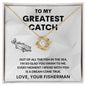 TO MY GREATEST CATCH LOVE KNOT NECKLACE