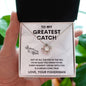 TO MY GREATEST CATCH LOVE KNOT NECKLACE