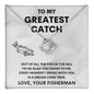TO MY GREATEST CATCH LOVE KNOT NECKLACE