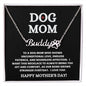 DOG MOM NAME NECKLACE WITH PAW PRINT