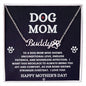 DOG MOM NAME NECKLACE WITH PAW PRINT