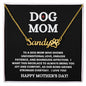 DOG MOM NAME NECKLACE WITH PAW PRINT