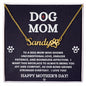DOG MOM NAME NECKLACE WITH PAW PRINT