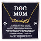 DOG MOM NAME NECKLACE WITH PAW PRINT