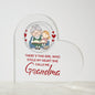 THERE'S THIS GIRL THAT STOLE MY HEART GRANDMA PRINTED HEART SHAPERD ACRYLIC PLAQUE