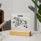 BEN RIDGE SKYLA CAVAN SQUARE ACRYLIC PLAQUE