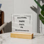 GRANDPA PAPPI PAPA PA SQUARE ACRYLIC PLAQUE