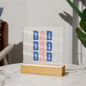 DAD DAD DAD RED WHITE BLUE SQUARE ACRYLIC PLAQUE