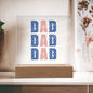 DAD DAD DAD RED WHITE BLUE SQUARE ACRYLIC PLAQUE