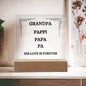 GRANDPA PAPPI PAPA PA SQUARE ACRYLIC PLAQUE