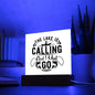 THE LAKE IS CALLING AND I MUST GO SQUARE ACRYLIC PLAQUE