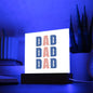 DAD DAD DAD RED WHITE BLUE SQUARE ACRYLIC PLAQUE