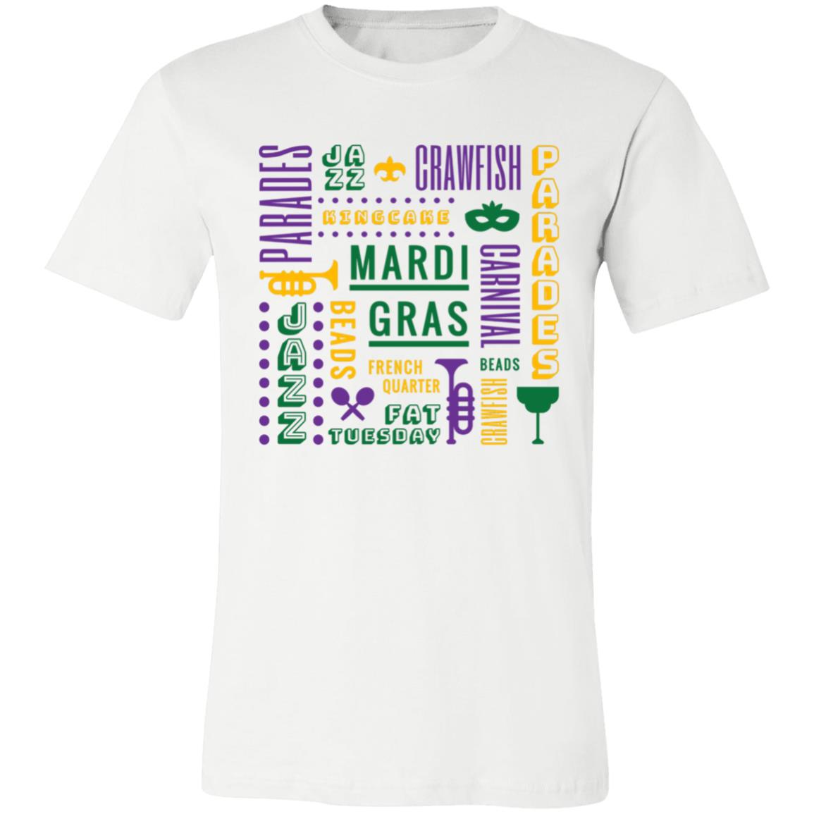 MARDI GRAS DESIGNS MULTI 3001C Unisex Jersey Short-Sleeve T-Shirt