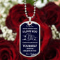 TO MY SON DEEP BLUE DOG TAG