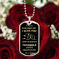 TO MY SON BLACK DOGTAG NECKLACE
