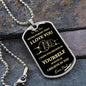 TO MY SON DOG TAG HIGHTLIGHT IN GOLD PRINT