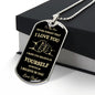 TO MY SON BLACK DOGTAG NECKLACE