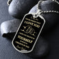 TO MY SON DOG TAG HIGHTLIGHT IN GOLD PRINT