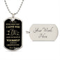 TO MY SON DOG TAG HIGHTLIGHT IN GOLD PRINT