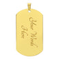 TO MY SON DOG TAG HIGHTLIGHT IN GOLD PRINT
