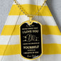 TO MY SON BLACK DOGTAG NECKLACE