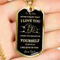 TO MY SON BLACK DOGTAG NECKLACE