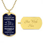 TO MY SON DEEP BLUE DOG TAG