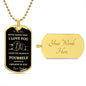 TO MY SON DOG TAG HIGHTLIGHT IN GOLD PRINT