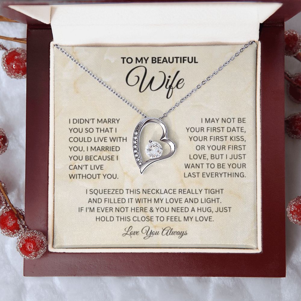 To My Beautiful Wife Forever Love Necklace
