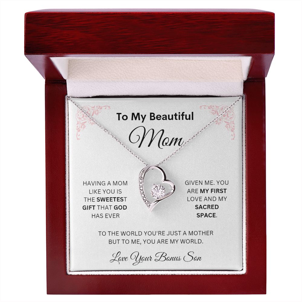 To My Beautiful Mom Forever Love necklace
