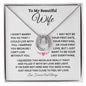 TO MY BEAUTIFUL WIFE LUCKY IN LOVE