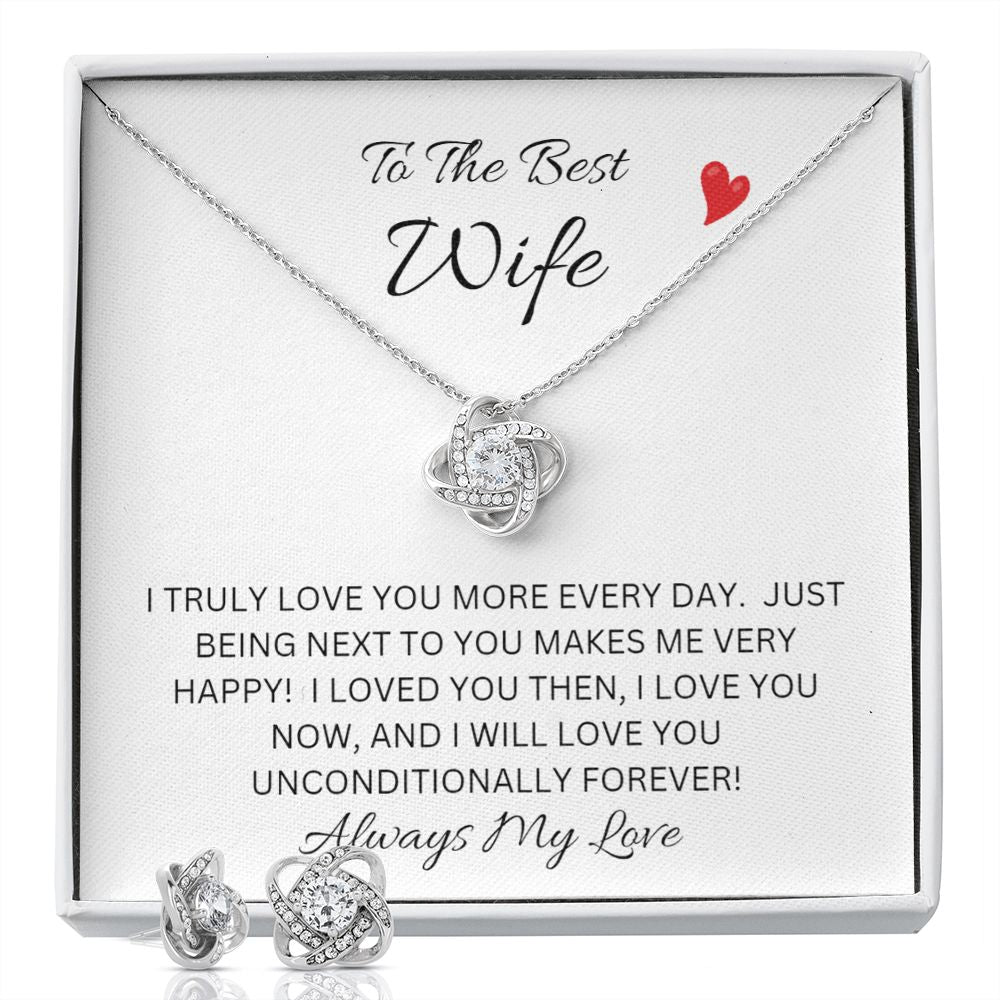 To My Best Wife Love Knot Necklace