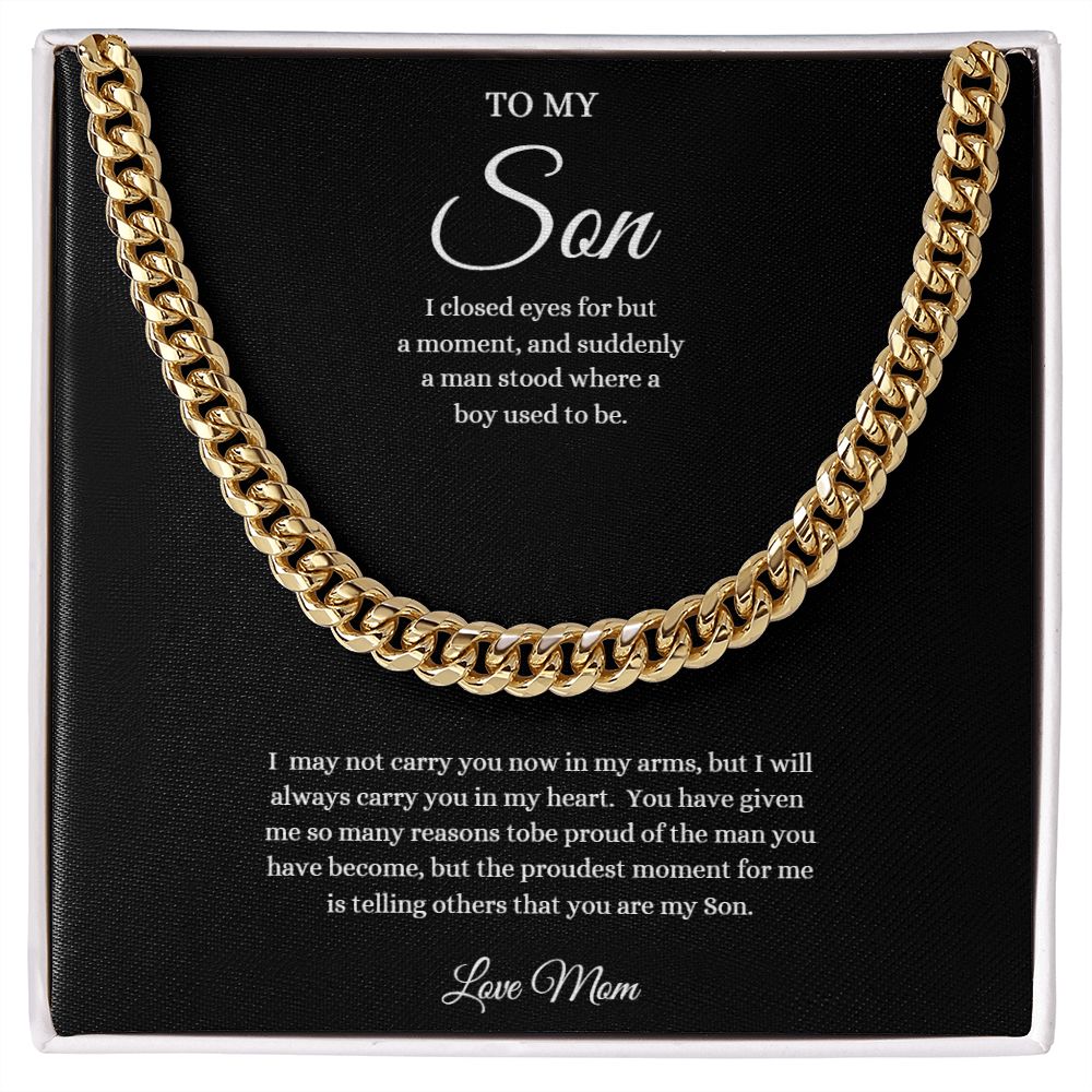 TO MY SON CUBAN CHAIN