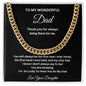 TO MY WONDERFUL DAD CUBAN LINK CHAIN