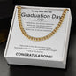 TO MY SON ON HIS GRADUATION DAY 2023 CUBAN CHAIN NECKLACE