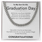TO MY SON ON HIS GRADUATION DAY CUBAN CHAIN NECKLACE