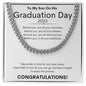 TO MY SON ON HIS GRADUATION DAY 2023 CUBAN CHAIN NECKLACE