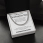 TO MY SON ON HIS GRADUATION DAY CUBAN CHAIN NECKLACE
