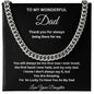 TO MY WONDERFUL DAD CUBAN LINK CHAIN