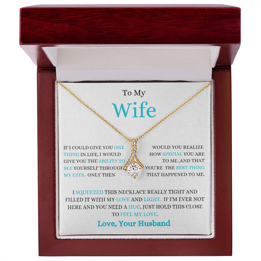 TO MY WIFE ALLURING BEAUTY NECKLACE
